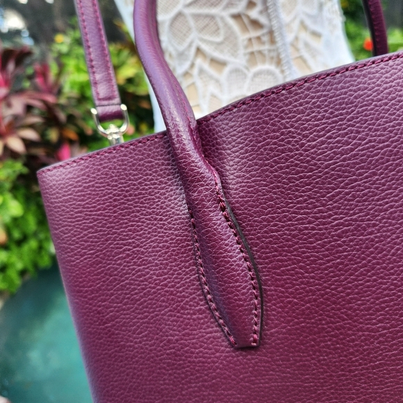 Stunning Kate Spade Burgundy Wine Convertible tote-Use it any way you like! - Picture 7 of 16